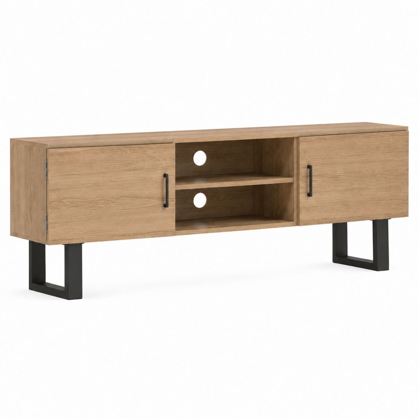 Szafka RTV z MDF i stalowymi nogami 120x40x50 cm