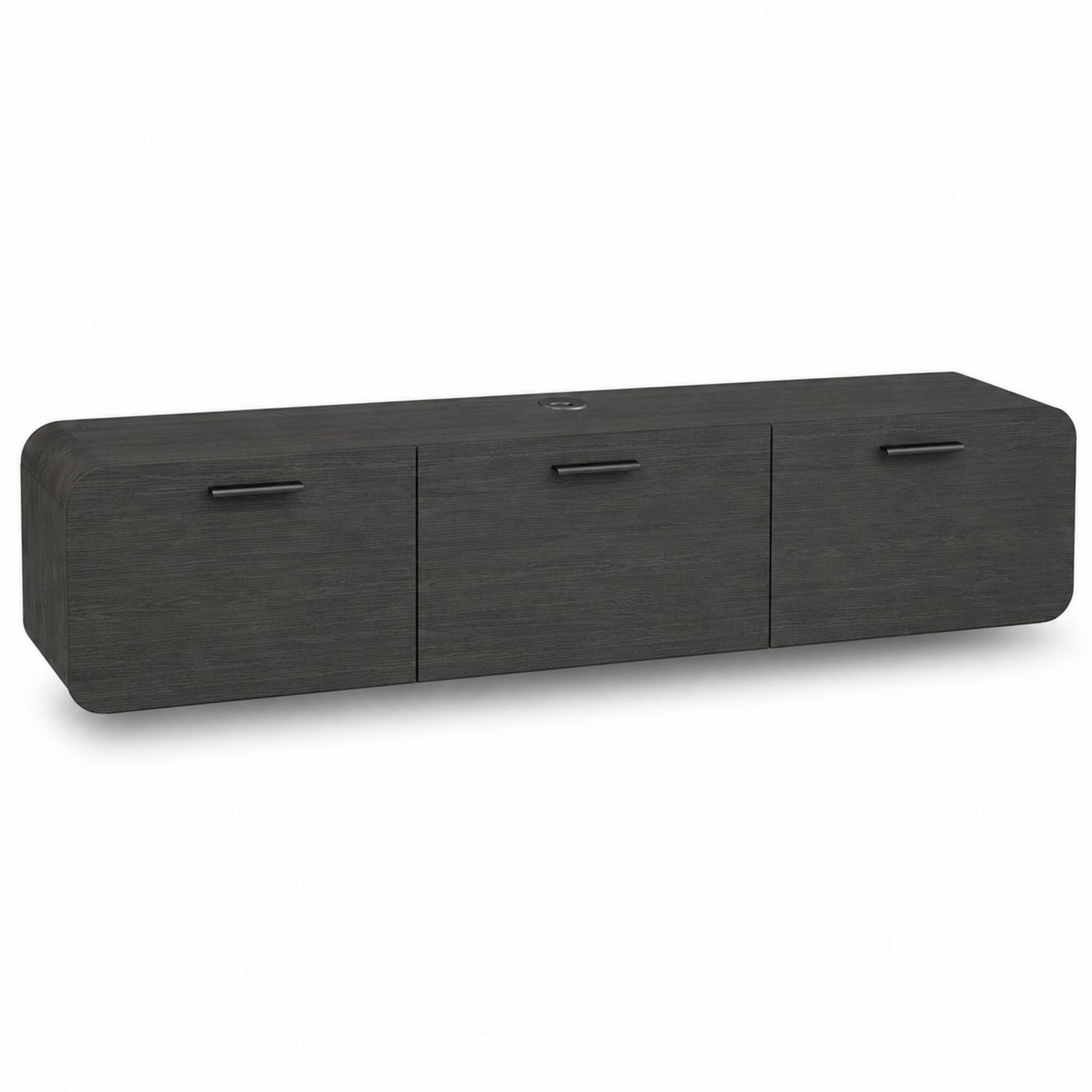 Szafka RTV drewniana antracytowa 200x40x35 cm