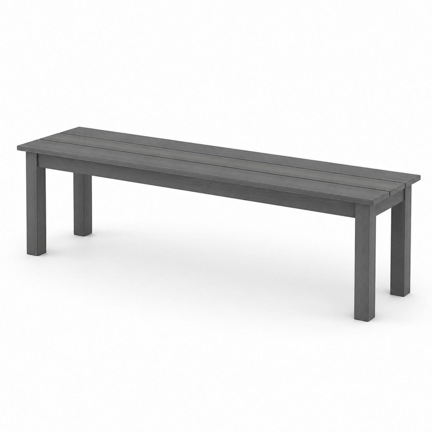 Drewniana ławka z drewna akacjowego szara 160 cm