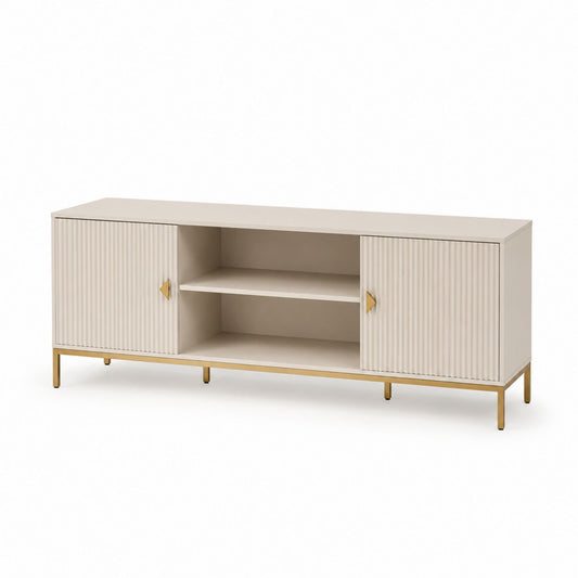 Szafka RTV MDF Beżowa 150x40x50 cm