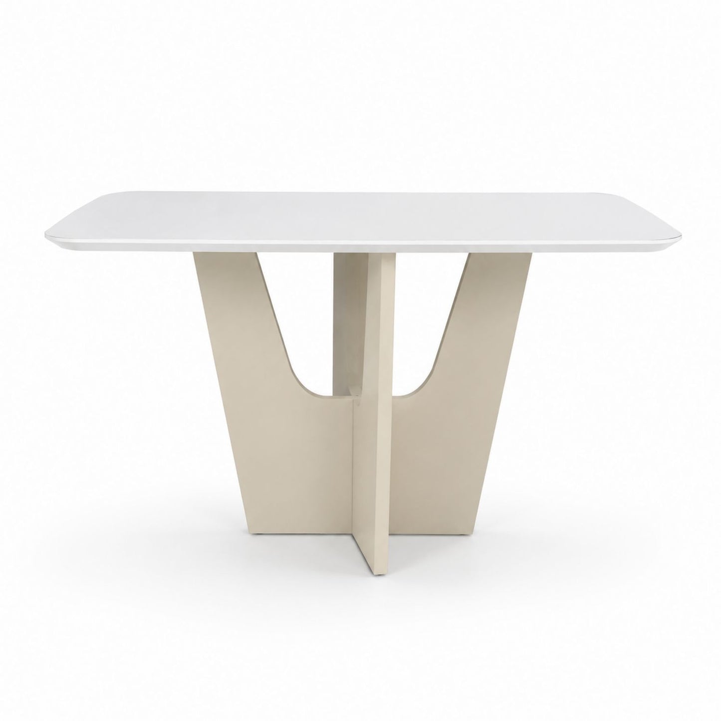 Stół prostokątny MDF Biały Beżowy 160 cm