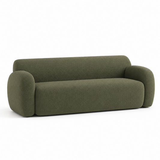 Sofa z tkaniny boucle o wymiarach 200x90x75 cm