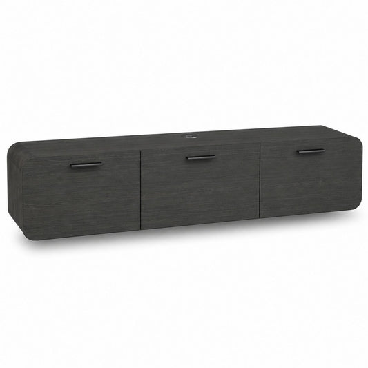 Szafka RTV drewniana antracytowa 200x40x35 cm
